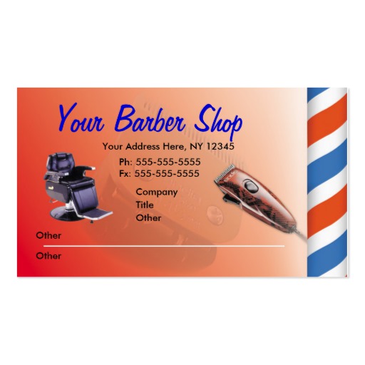 barbershop business cards