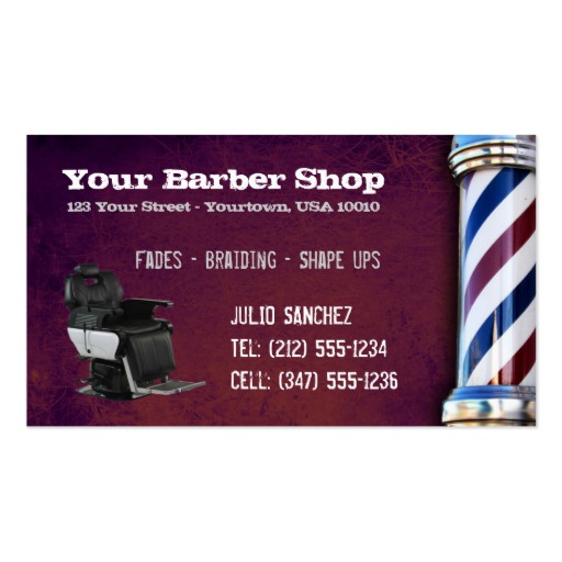 barbershop business cards