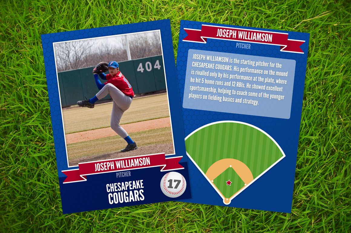 baseball card template