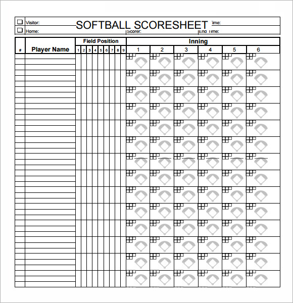 Baseball Lineup Sheet Template Business