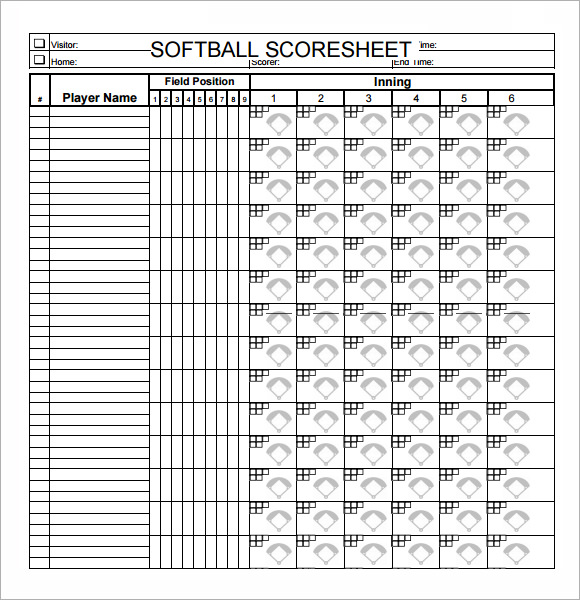 Printable Lineup Cards Softball