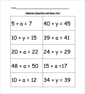 basic algebra problems simple algebra equations