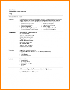 basic business plan template basic resume examples retail retail sales associate resume