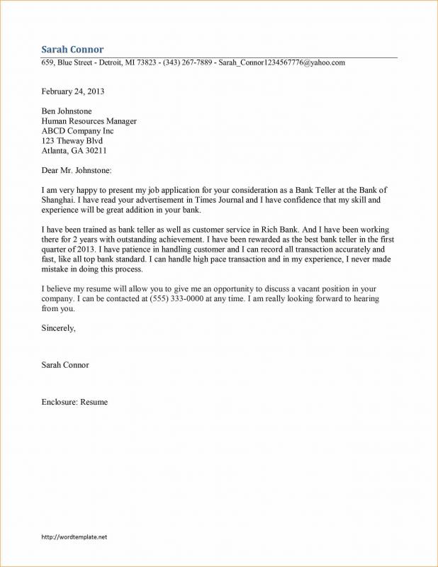 basic cover letter sample