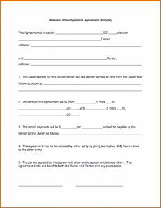 basic lease agreement basic lease agreement template personalpropertyrentalagreementsimple