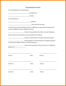 basic lease agreement basic rental agreement basic lease agreement template