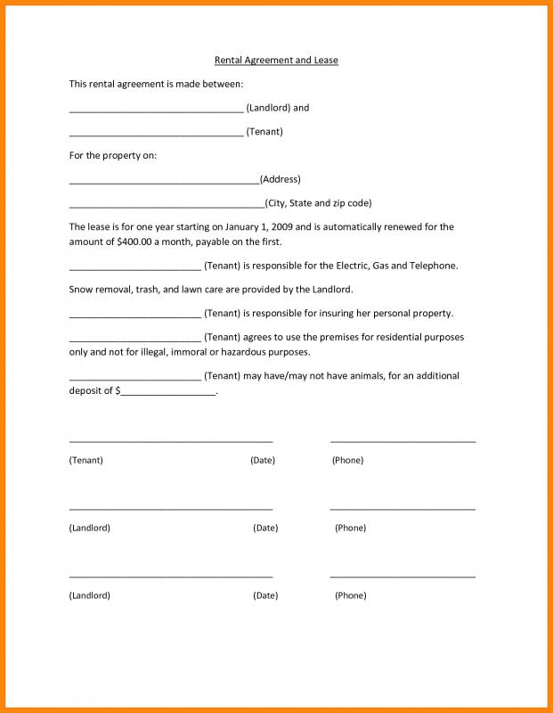 Basic Lease Agreement Template Business