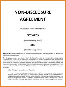 basic non disclosure agreement basic non disclosure agreement non disclosure agreement template