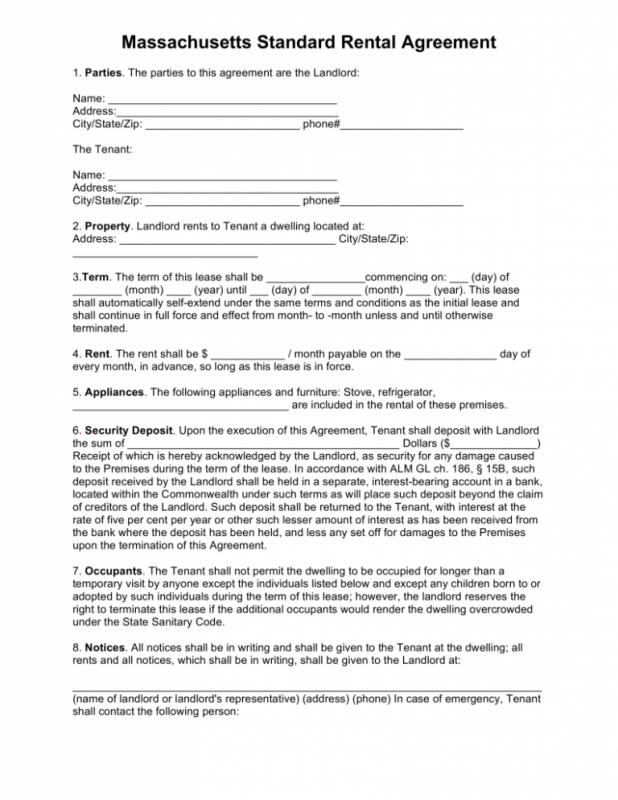 Basic Rental Agreement Fillable | Template Business