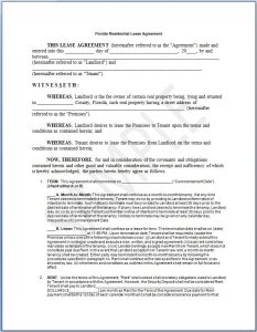 basic rental agreement or residential lease word doc residential lease