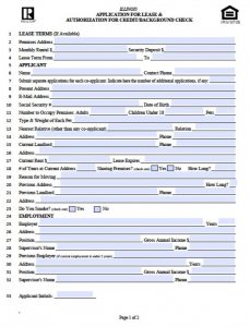 basic rental agreement pdf illinois rental application x