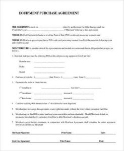 basic rental agreement pdf simple equipment purchase agreement form