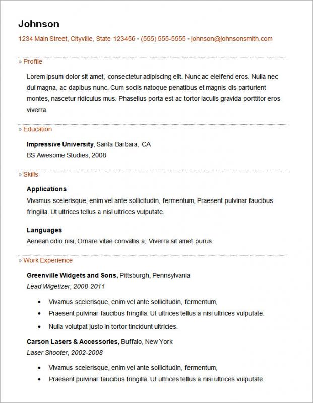 basic resume template