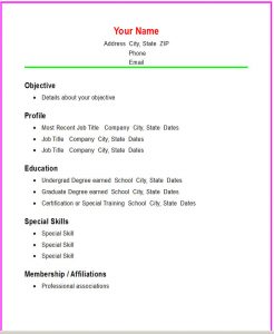 basic resume template basic ss