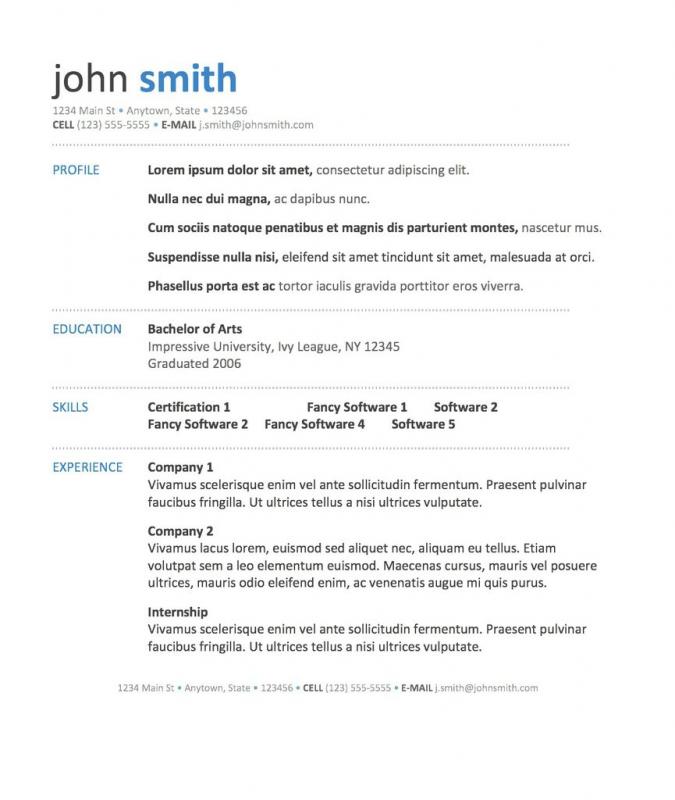 basic student resume templates