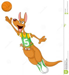 basketball player drawing basketball kangaroo