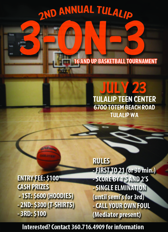 3 On 3 Basketball Tournament Flyer Template