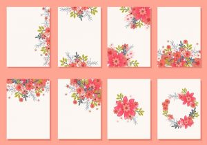 beach wedding invitation floral wedding invitation card vectors