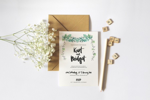 beach wedding invitation