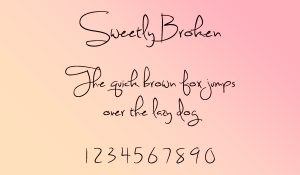 beautiful cursive fonts sweetly broken