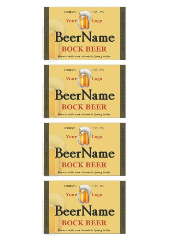 beer bottle label template