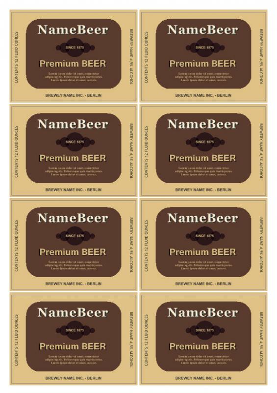 beer bottle label template