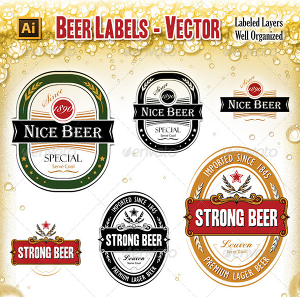 beer label template template business