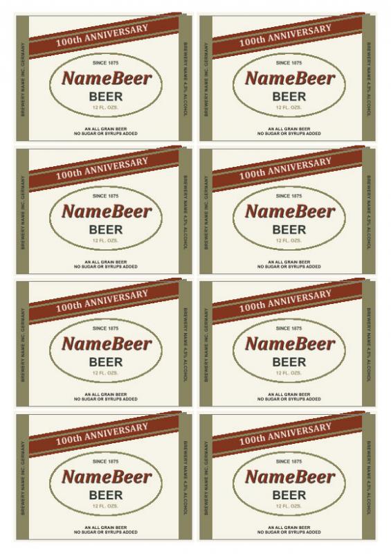 beer label template template business