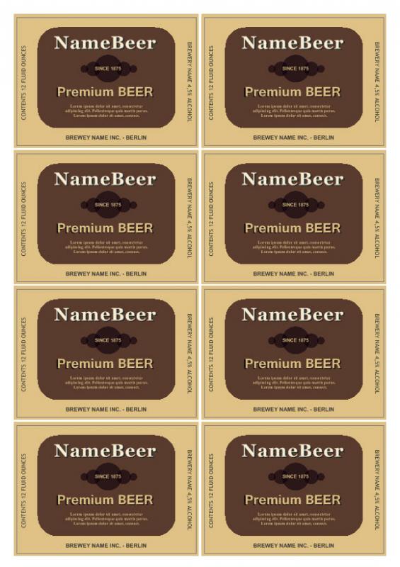 beer label template template business