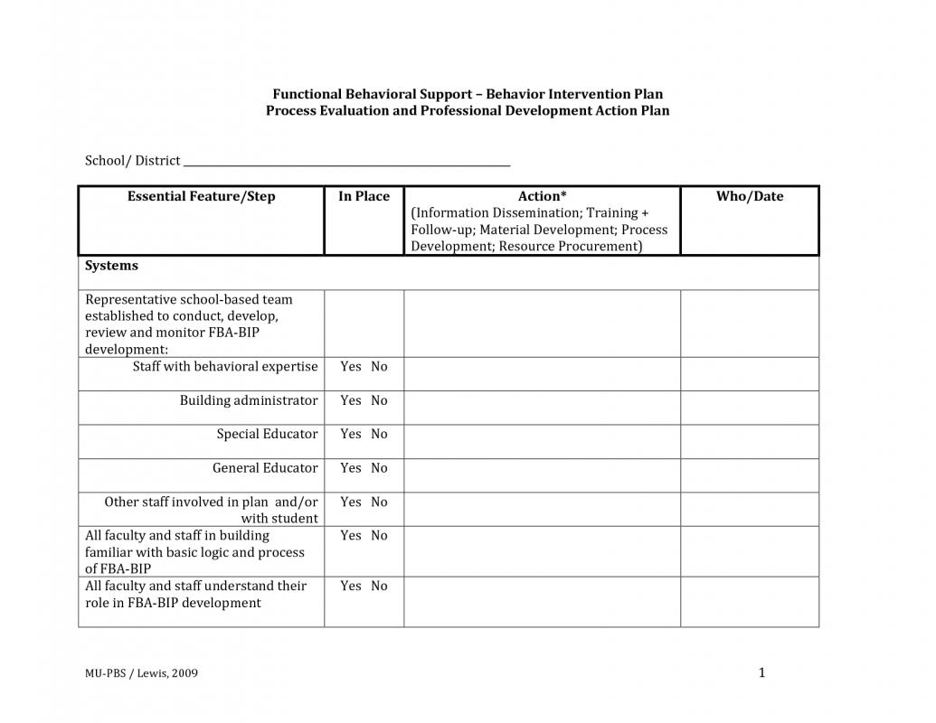 Behavior Intervention Plan | Template Business