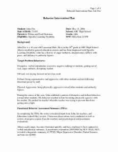 behavior intervention plan example behavior intervention plan template trtovodl