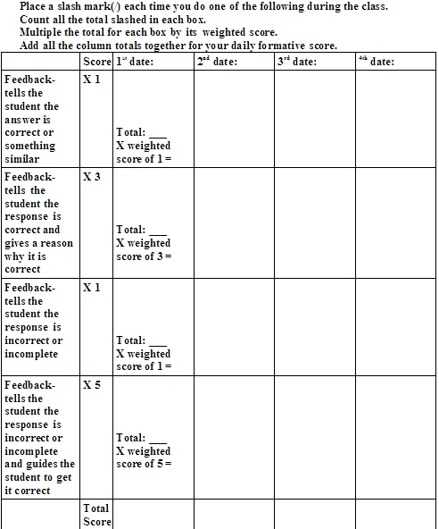 behavior tracking sheet