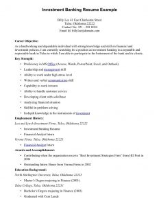 best resume objectives resume examples best good career objective for investment banking resume example