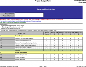 bi weekly budget template project budget template