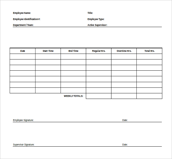 bi weekly timesheet