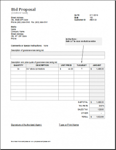 bid proposal template bid proposal new