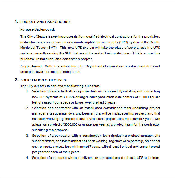 bid proposal template