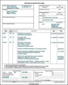 bill of lading sample pdf proforma custom size