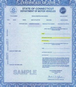 bill of sale ct connecticut front