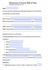 bill of sale for a trailer minnesota firearm bill of sale x