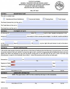 bill of sale for boat and trailer california mobile home truck camper bill of sale x