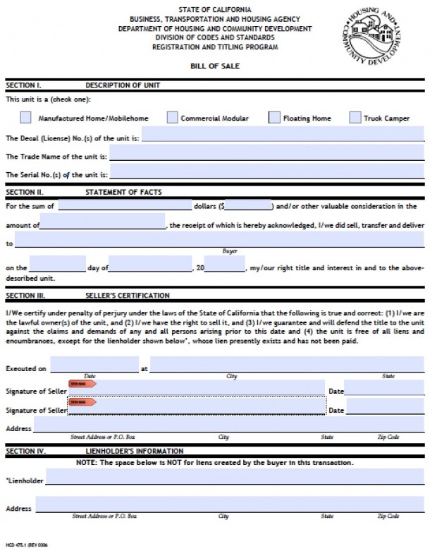 bill of sale for boat and trailer