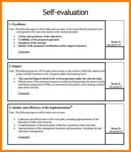 bill of sale for business self appraisal examples self evaluation example