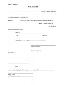 bill of sale form pdf alabama bill of sale form