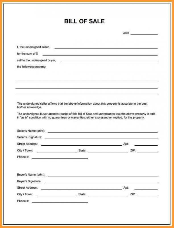 bill of sale form pdf