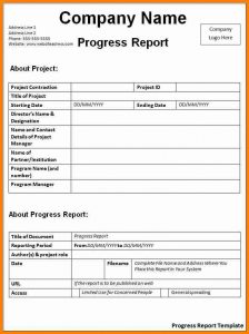 bill of sale format progress report sample progress report template