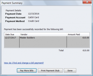 bill pay template payment summary bill pmt stub