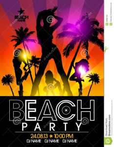 billboard design template beach party design template fashion girls rays light eps