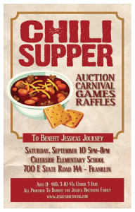 bingo template pdf chili supper flyer x