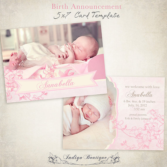 birth announcement template